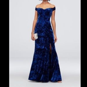 Gorgeous blue velvet gown